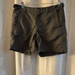 Eddie Bauer Sport Hiking Quick-Dry Gray Nylon Shorts Adjustable Waist Women’s 10